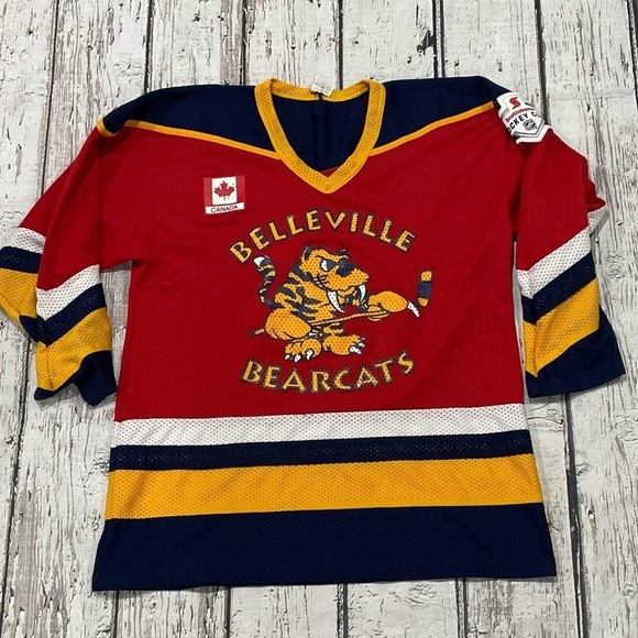 Belleville Bearcats Club Hockey Sports Jersey Sweater Top Athletic Shirt - Picture 1 of 11